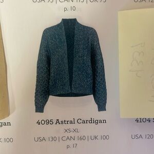 Medium CAbi Blue Astral Cardigan